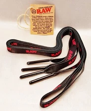RAW Rolling Papers Brand Shoe Laces with Metal Poker Tips On The Ends