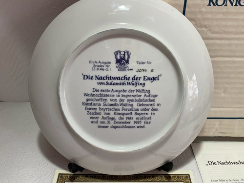 Placa de coleccionista Konigszelt Bayern LA VIGILIA DEL ÁNGEL alemana 1ª edición 1985 - Imagen 4 de 4