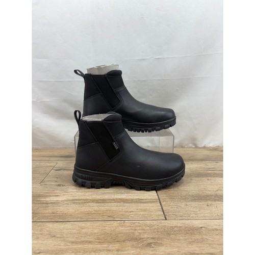 5.11 Tactical Leather Chelsea Boots Pull On Work Ankle Black Mens - Picture 3 of 11