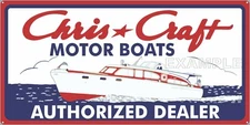 CHRIS CRAFT BOATS MARINE BOATING VINTAGE STYLE SIGN REMAKE ALUMINUM SIZE OPTIONS