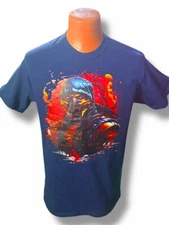 Mortal Kombat Scorpion Custom Ninja Graphic Color: Navy Size: Medium Gildan