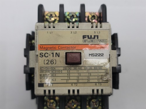 Fuji Electric SC-1N Contactor , 100-110V Coil, w/ TR-2N/3 Relay 18-26 Amp - Picture 3 of 13