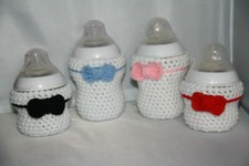 Handmade crochet baby bottle COVER / PERSONALISED
