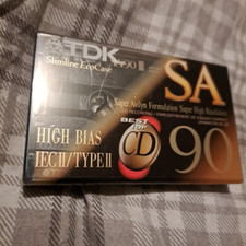 TDK SA 90 Minute High Bias Type II Blank Audio Cassette Tape