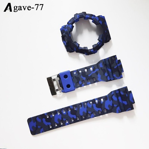 Camouflage Rubber Watch Strap & Case For Casio GA700/710/735 Sports Replacement - Picture 16 of 22