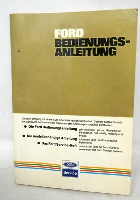 FORD Betriebsanleitung von 1984 Bedienungsanleitung Handbuch - Bild 1 von 4