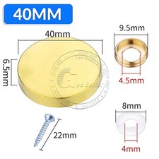 Mirror Screws Cap Screw Brass Chrome Decorative Cover Caps Disc Plate 16mm-40mm