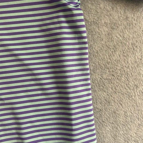 Camisa polo Peter Millar Summer Comfort para hombre L azul a rayas manga corta golf - Imagen 4 de 9