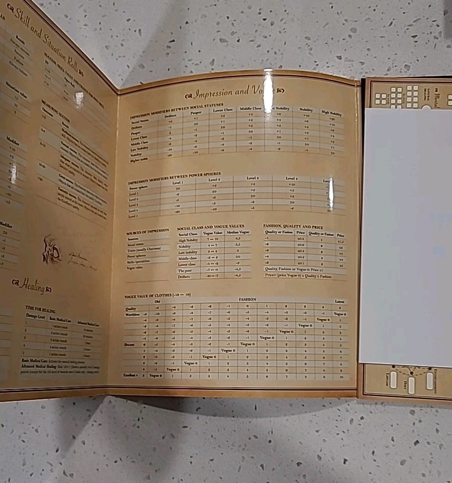 LEXOCCULLUM GAMESMASTER GM SCREEN AND CHARACTER SHEETS RPG ROLEPLAY ACCESSORIES