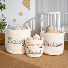 Name Handmade Basket  Home Storage  Baby Shower Gifts
