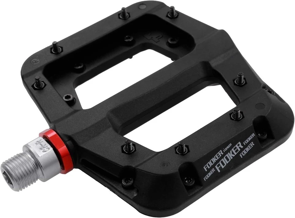 Pedales MTB ligeros de nailon con diseño antideslizante - 9/16" para seguridad y comodidad Foto 3 de 4