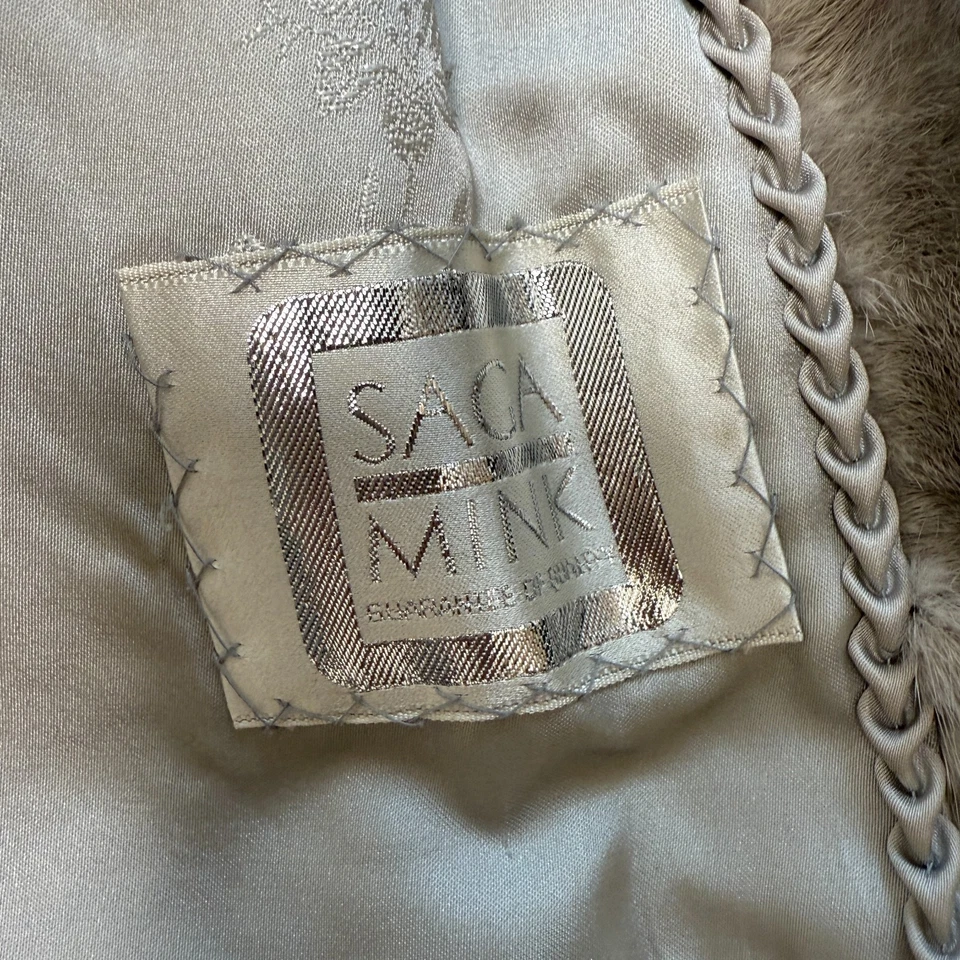 Abrigo de piel real Sagamink zafiro talla JP 15 mangas largas DE JAPÓN Foto 2 de 4