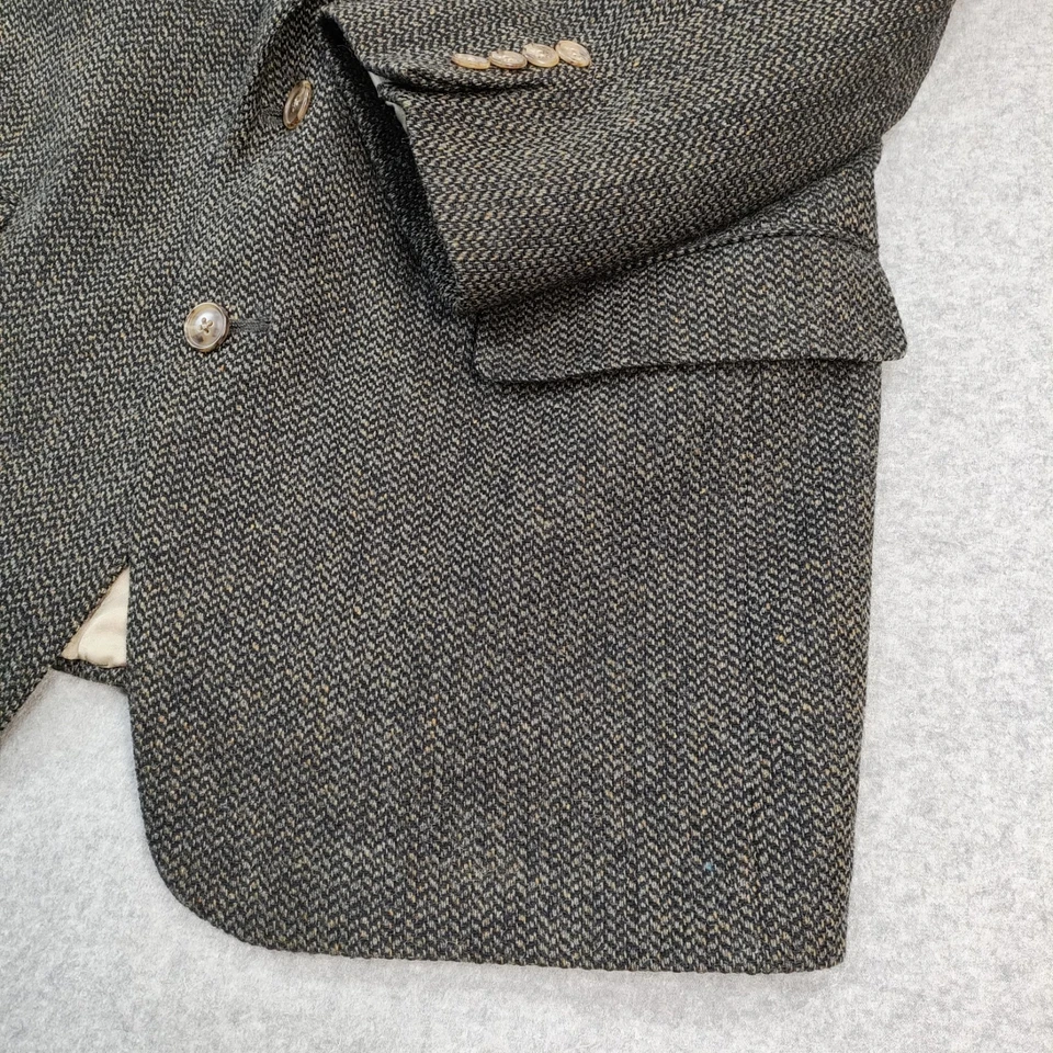 Austin Reed коричневый Herringbone красный клетку 2 кнопки 41R винтажный твидовый блейзер куртка - Изображение 4 из 4