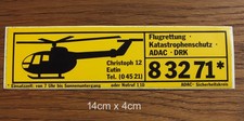 Aufkleber ADAC DRK Luftrettung Christoph 12 Eutin MBB Bo 105 Hubschrauber