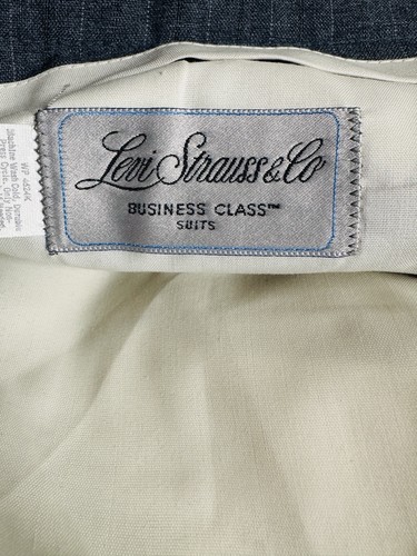 Vintage Levi Strauss Business Class Pinstripe Gray Suit Set USA Size 44L - Picture 9 of 21