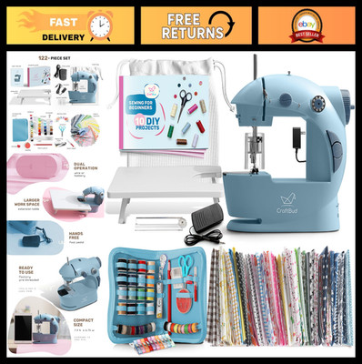 CraftBud Mini Sewing Machine for Beginners, Dual Speed Small Portable Sewing Mac