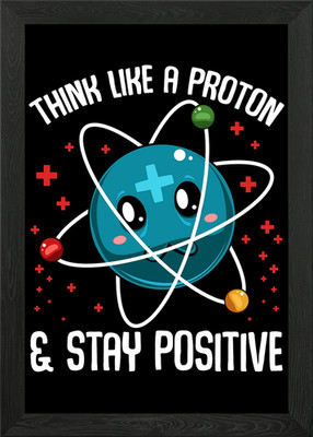 Positives Proton Thinking Gerahmtes Wandbild Poster Leinwanddruck Bild