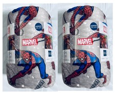 2-PACK The Big One Throw Blanket Gray SPIDER-MAN Plush Over Sized 60  x 72  NEW