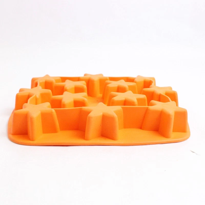 Lote de 2 Bandejas Silicona IKEA Ice Cubets Corazones Azules y Estrellas Naranja Foto 3 de 4