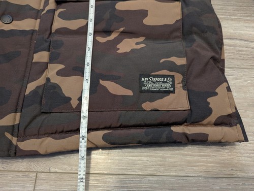 Levi's Strauss Full-Zip Snap Quilted Hooded Parka Coat Camo Mens Sz X-Large NWT - Picture 12 of 15