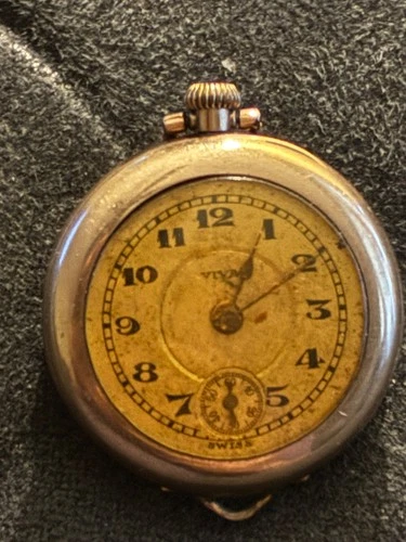 Viva Elgin antique picket watch . Gold filled 1920s