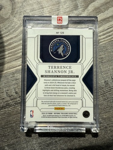 2024/25 National Treasures Terrence Shannon Jr Rookie Patch Auto 9/20 FOTL GOLD - Bild 2 von 2