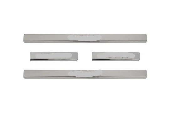 Placa de alféizar de puerta cromada de acero inoxidable para VW Jetta VI SD 2011-2014 4 piezas Foto 3 de 4