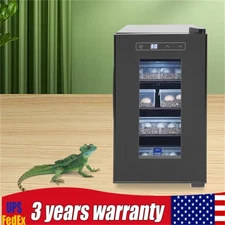 23L Digital Reptile Egg Incubator 10-40°C Scientific Hatcher Led Display Black