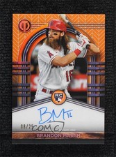 2022 Topps Tribute League Inauguration Orange 8/25 Brandon Marsh Auto 15mj