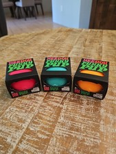 Authentic NEEDOH Funky Pup Red Teal Orange Ball SQUISHY SQUEEZE Fidget Toy NEW