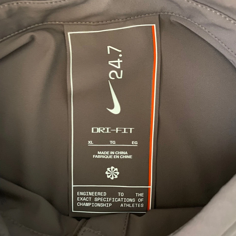 Nike Dri Fit 24.7 Mujer XL Marrón Manga Larga Camisa Abotonada Top Entrenamiento Nuevo con Etiquetas Foto 4 de 4
