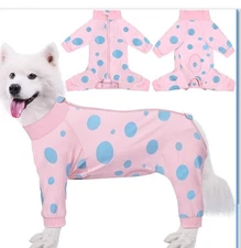 Dog Surgery Suit Long Sleeve, Dog Recovery Suit Female Male with Zipper Size L