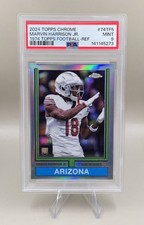 2024 Topps Chrome 1974 Topps Marvin Harrison Jr. Refractor PSA 9 Mint Rookie 🔥 