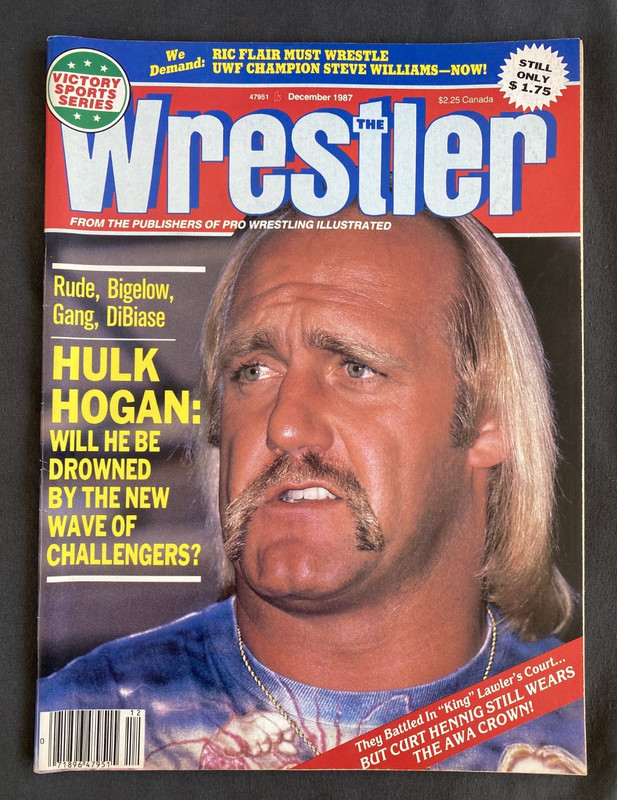 The Wrestler Magazine/ DEC 1987 /Hulk Hogan Cover / WWF WWE / EXC!