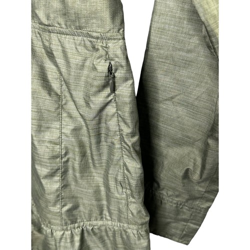 Athleta City Chic Water Resistant Long Windbreaker Jacket Green Size Medium - Picture 4 of 7