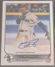 Topps 2022 Chrome Update Julio Rodriguez AC-JRO Rookie Autograph Mariners