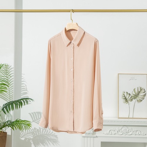 2025 Otoño Nueva Camisa de Seda Morera Para Mujer Manga Larga Cárdigan Camisa Top Blanco - Imagen 26 de 29