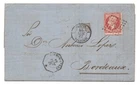 France (1867) - Letter Buenos Ayres to Bordeaux. Napoleon 80c