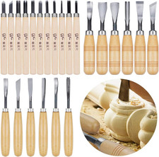 24-Piece Professional Wood Carving Knife Set with Various Chisel Sizes