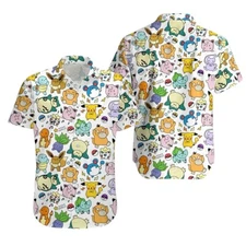Cute Pokemon Doodle Hawaiian Shirt 