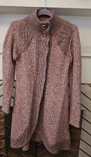 Prana Womens Long Cardigan Sweater. Dusty Rose Sz. S. Button/Snap