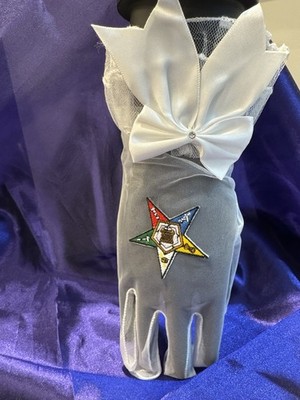 Masonic Eastern Star OES Chiffon Gloves FATAL