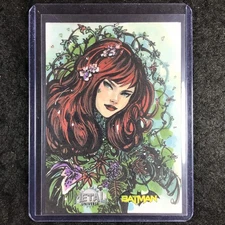 2025 Metal Universe Batman POISON IVY Artist Sketch 1/1 MELIKE ACAR