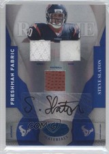 2008 Leaf Certified Materials Mirror Blue Signatures /100 Steve Slaton Auto 1k9