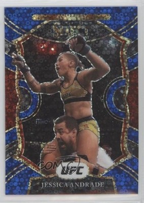 2021 Panini Select UFC Concourse Blue Disco Prizm /99 Jessica Andrade #25 0kb5