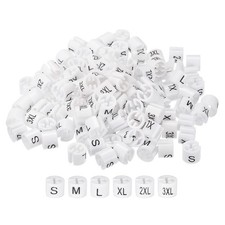 Clothes Hanger Marker S/M/L/XL/XXL/3XL Size Tag Fit 3.5mm Rod for Garment Clo...