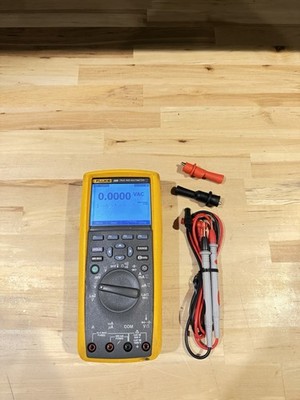 FLUKE 289 TRUE RMS ELECTRONIC LOGGING DIGITAL MULTIMETER W/ LEADS & CLIPS