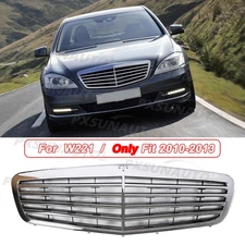 Chrome Front Bumper Grille Fit For Mercedes-Benz S-Class 2010-2013 W221 S600 S65