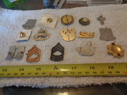 Fifteen different military pins (Box CAT Bag#WT2) - Picture 2 of 2