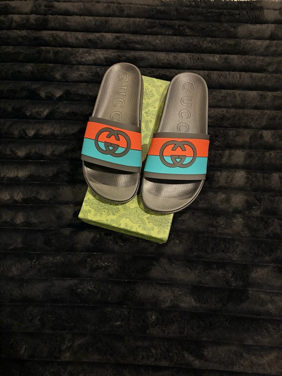 古驰男式蓝色凉鞋| eBay